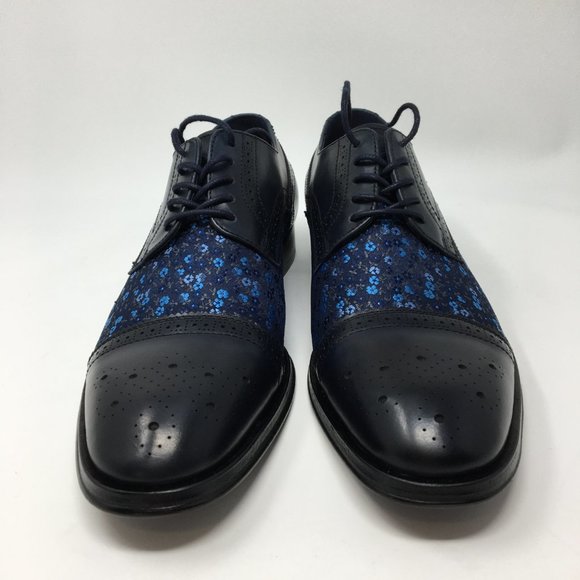 Tallia Orange Navy Floral Bonito Cap Toe Oxfords main image 5